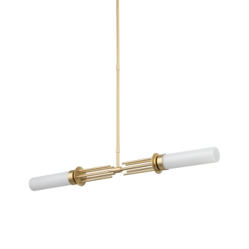 Podłużna lampa wisząca Mussa MUS-ZW-2 (ZM) LED 9W 3000K mosiądz