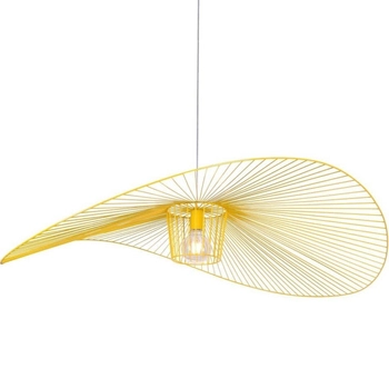 Metalowa LAMPA wisząca KP-21 ŻÓŁTY Kaja salonowy ZWIS druciany