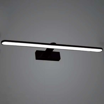 Kinkiet LAMPA ścienna SPLASH ML5616 Milagro metalowa OPRAWA galeryjka LED 12W 4000K nad lustro IP44 czarna
