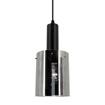 Loftowa lampa wisząca Lara 2021/1 BL 8C tuba czarna chrom