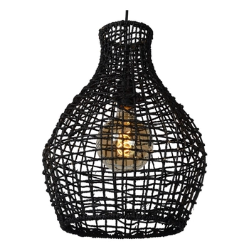 Wisząca lampa boho ALBAN 03438/35/30 Lucide pleciona czarny