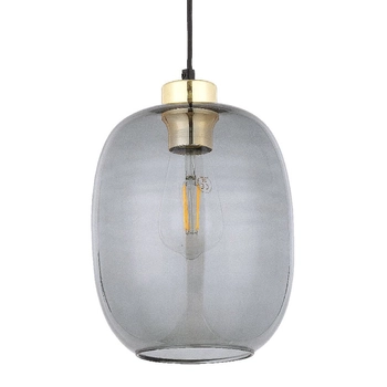 Pojedyncza owalna lampa wisząca Delta 4839 TK Lighting szklana grafitowa