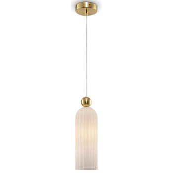 Wisząca lampa Antic MOD302PL-01W szklana biała złota