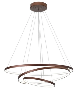 Okrągła lampa wisząca Banda nad stół LED 111W 3000K brązowa