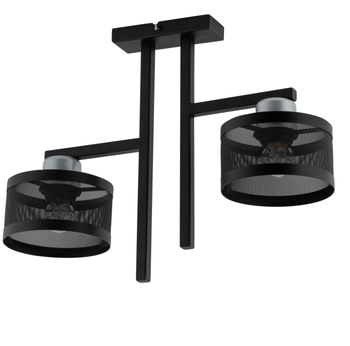 Sufitowa lampa do biura Off 32140 z metalu czarna srebrna