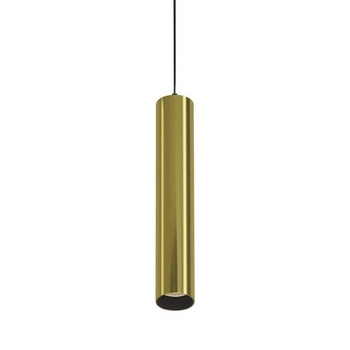 Zwisowa lampa tuba Focus P072PL-L12W3K-BS LED 12W 3000K podłużna mosiądz