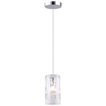 LAMPA wisząca SENSE MDM1673-1 Italux szklana OPRAWA zwis tuba kwiaty wzory flowers biały