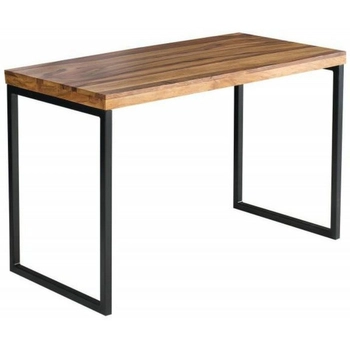 Biurko z litego drewna palisander Elements 38606 King Home rama czarna