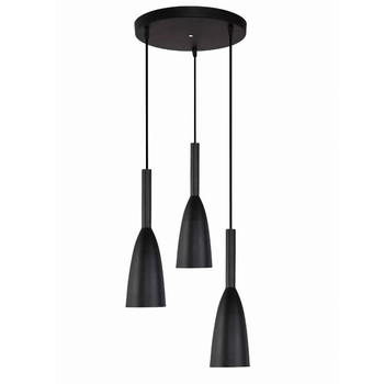 LAMPA wisząca SOLIN LP-181/3P BK Light Prestige metalowa OPRAWA hygge ZWIS kaskada czarna