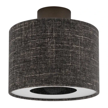 Okrągły plafon do salonu AMARELA 11657 tuba czarny