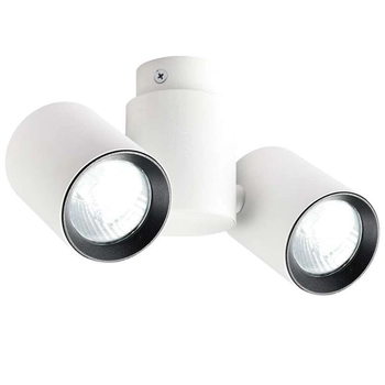 Plafon LAMPA sufitowa BOSTON LP-741/2W WH/BK Light Prestige regulowana OPRAWA tuby metalowe białe czarne