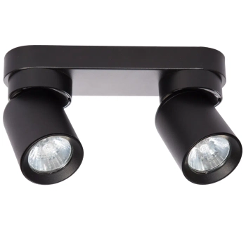 Podwójna lampa natynkowa Pointa LP-6398/2WS BK na belce czarny