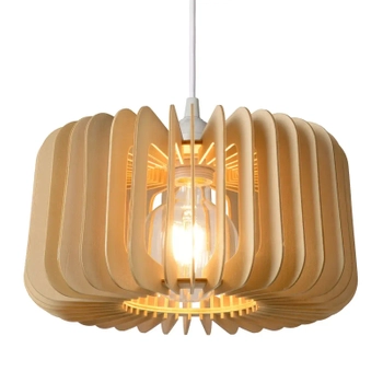 Wisząca lampa skandynawska Etta 46406/29/76 Lucide drewniana biała