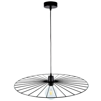 LAMPA wisząca ANTONELLA 189449104 Britop loftowa OPRAWA metalowy ZWIS druciany kapelusz czarny