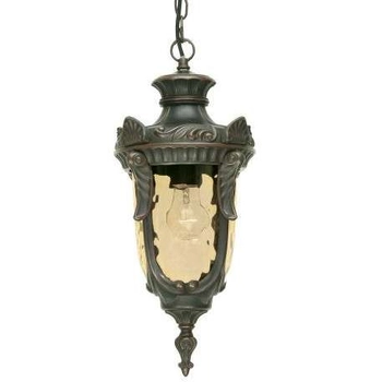 Zewnętrzna LAMPA wisząca Philadelphia PH8-M-OB Elstead industrialna OPRAWA klasyczny ZWIS na łańcuchu outdoor IP44 brąz bursztynowy