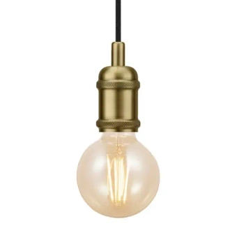 Minimalistyczna lampa wisząca AVRA 84800025 do salonu mosiądz