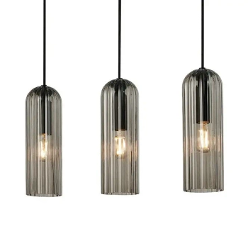 Wisząca lampa jadalniana szklana Miella 2412533047 przydymiony