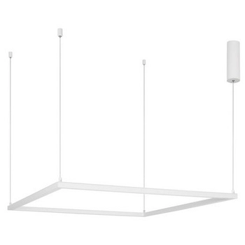LAMPA wisząca JAEN LE41428 Luces Exclusivas minimalistyczna OPRAWA kwadratowy ZWIS LED 50W 3000K metalowy biały