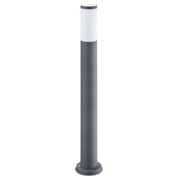 Zewnętrzna LAMPA stojąca OSLO 300959 Polux metalowa OPRAWA ogrodowy SŁUPEK IP44 outdoor szary