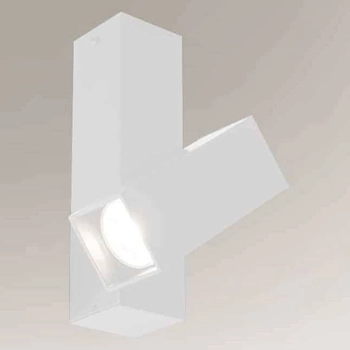 Sufitowa LAMPA industrialna MITSUMA 8001 Shilo metalowa OPRAWA prostokątna regulowana biała