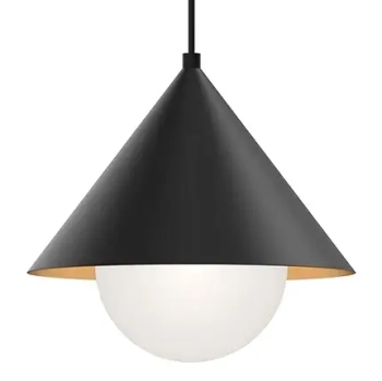 Modernistyczna lampa wisząca Remyck ALM-REMYCK-P-BK nad blat czarna