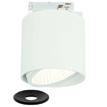 LAMPA sufitowa Neo Bianco Mobile Track+UFO NR Orlicki Design metalowa OPRAWA do systemu szynowego 1-fazowego biała czarna