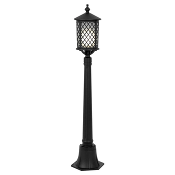 Stojąca lampa ogrodowa Chicago K-8217 Kaja IP44 lampion metalowa czarna
