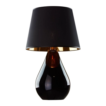 Klasycza lampka nocna LACRIMA 5454 TK Lighting tkaninowa czarna złota