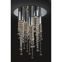 Kryształowa LAMPA sufitowa LARIX MX93708-5A Italux plafon OPRAWA glamour crystal chrom przezroczysta