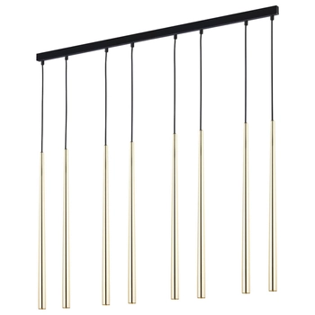 Metalowa lampa wisząca Piano 6423 TK Lighting tuby czarna złota