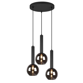 Kaskadowa lampa zwis CLAYTON 310390332 Trio kule do sypialni czarny