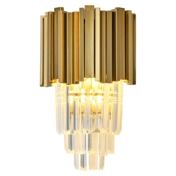 Kryształowy kinkiet ścienny CGPIPEORGANWALLBRASSM45 glamour mosiądz