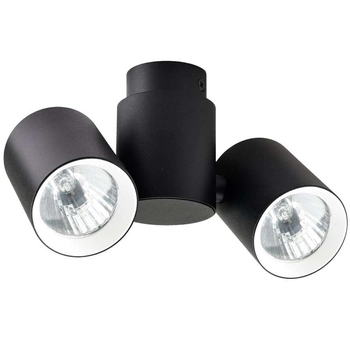 LAMPA sufitowa BOSTON LP-741/2W BK/WH Light Prestige metalowa OPRAWA regulowane tuby czarne białe