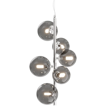 Lampa wisząca Dallas MOD545PL-06CH kule przydymione chrom