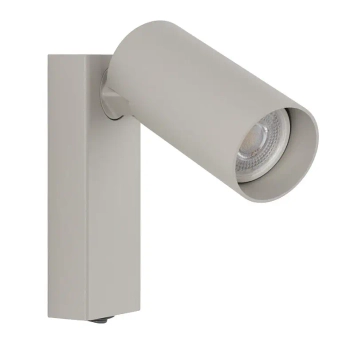 Podłużna lampa ścienna FOURTY 11765 na korytarz tuba jedwabisty szary