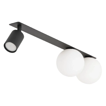 Loftowa sufitowa lampa Vox 3 10928 mleczne kule tuba czarny