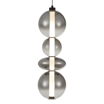 Wisząca lampa nad stół DAPHNE ML0347 LED 36W 3000K przydymiona czarna