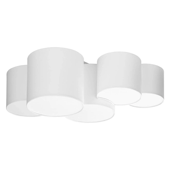 Nasufitowa lampa tkaninowa Mona 3443 TK Lighting do salonu biała