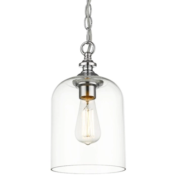 Industrialna LAMPA wisząca PRAGUE P01971CH Cosmolight szklany zwis loftowy przezroczysty