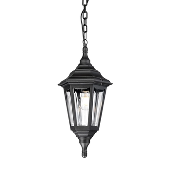 Lampa wisząca industrialna KINSALE-CHAIN Elstead na łańcuchu czarna