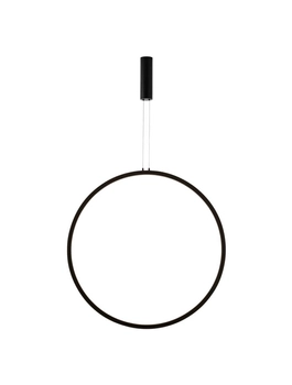 Okrągła lampa wisząca AUTLAN LE42773 do przedpokoju LED 48W czarna