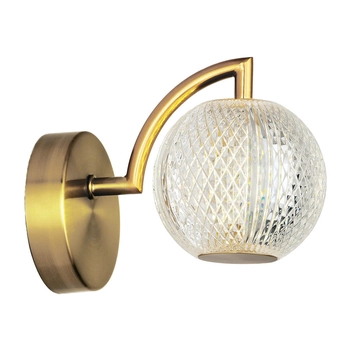 Kulisty kinkiet ścienny Diamond LP-2202/1W GD Light Prsetige glamour złoty