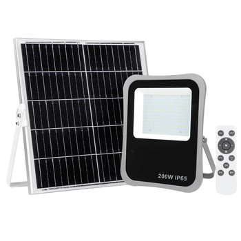 Ogrodowa lampa solarna Bares SLR-73142-200W Italux LED 200W 4000K IP65 szary