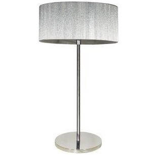 Stołowa lampka SOLO 41-27897 abażurowa okrągła organza chrom srebrna