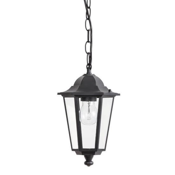 Zewnętrzna lampa wisząca VELENCE 8208 lampion metalowy IP43 czarny