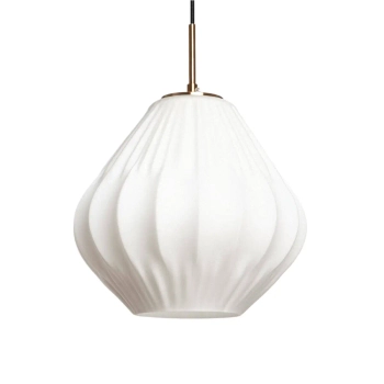 Szklana wisząca lampa Dizzaro ABR-LWSM-DIZZ glamour biała złota