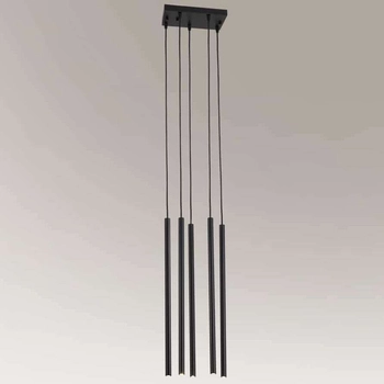 Wisząca LAMPA loftowa KOSAME 7848 Shilo metalowa OPRAWA tuby ZWIS industrialny czarny