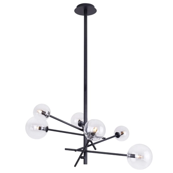 Molekułowa lampa wisząca LOLLIPOP P0395 Maxlight metal szkło czarna