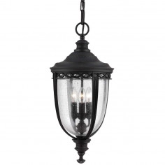 Zewnętrzna LAMPA wisząca English FE-EB8-L-BLK Elstead FEISS ogrodowa OPRAWA zwis retro na łańcuchu outdoor IP23 czarny przezroczysty