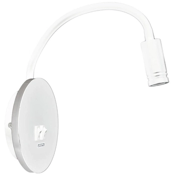 LAMPA ścienna BASE ML6353 Milagro metalowa OPRAWA kinkiet LED 10W 4000K z portem USB biały